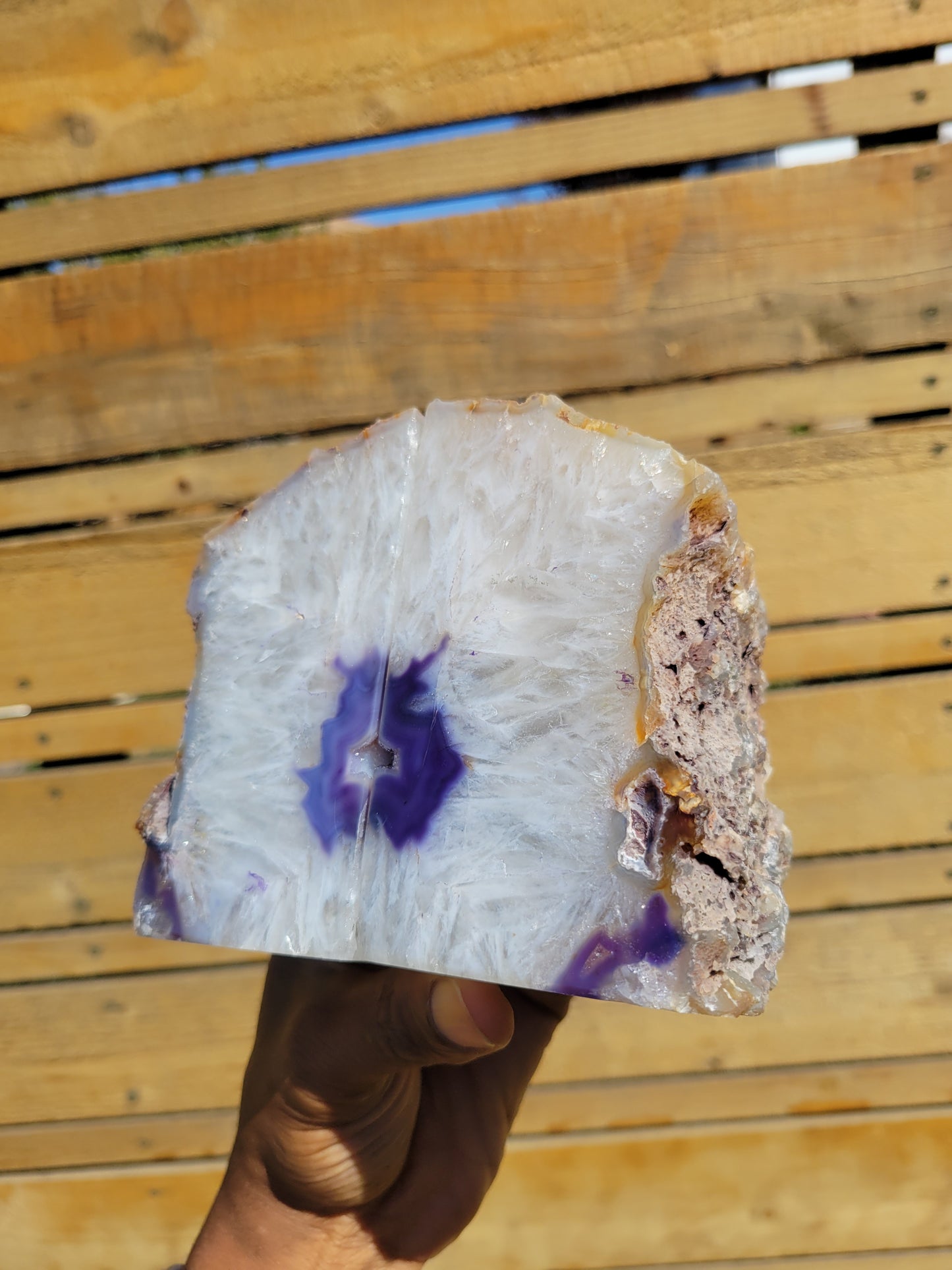 Blue Agate - (Sliced / Bookends)