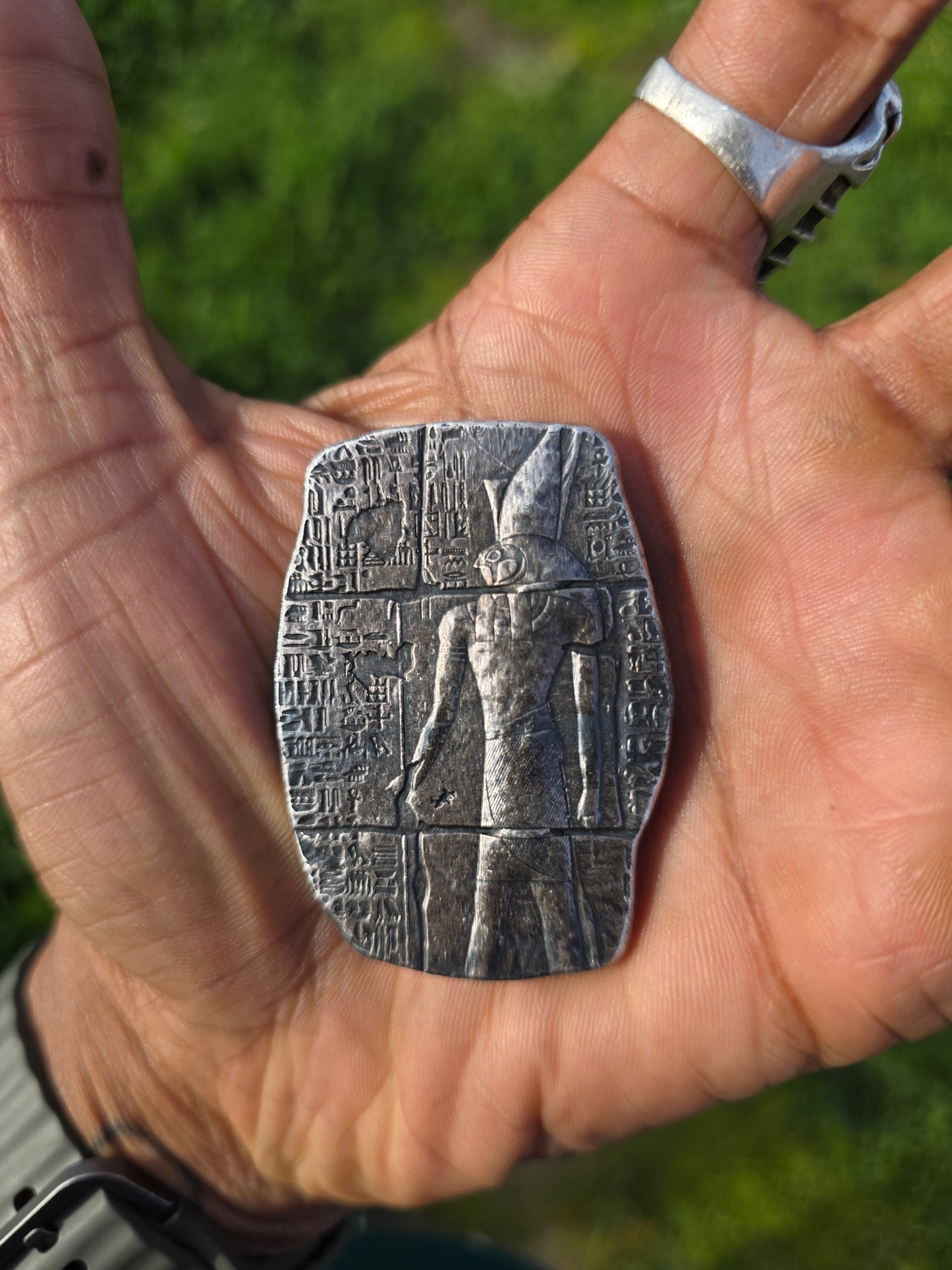 
                  
                    (3 Oz) Kemetic / Egyptian, Heru / Horus🦅 God 👑 Monarch .999 Fine Silver
                  
                