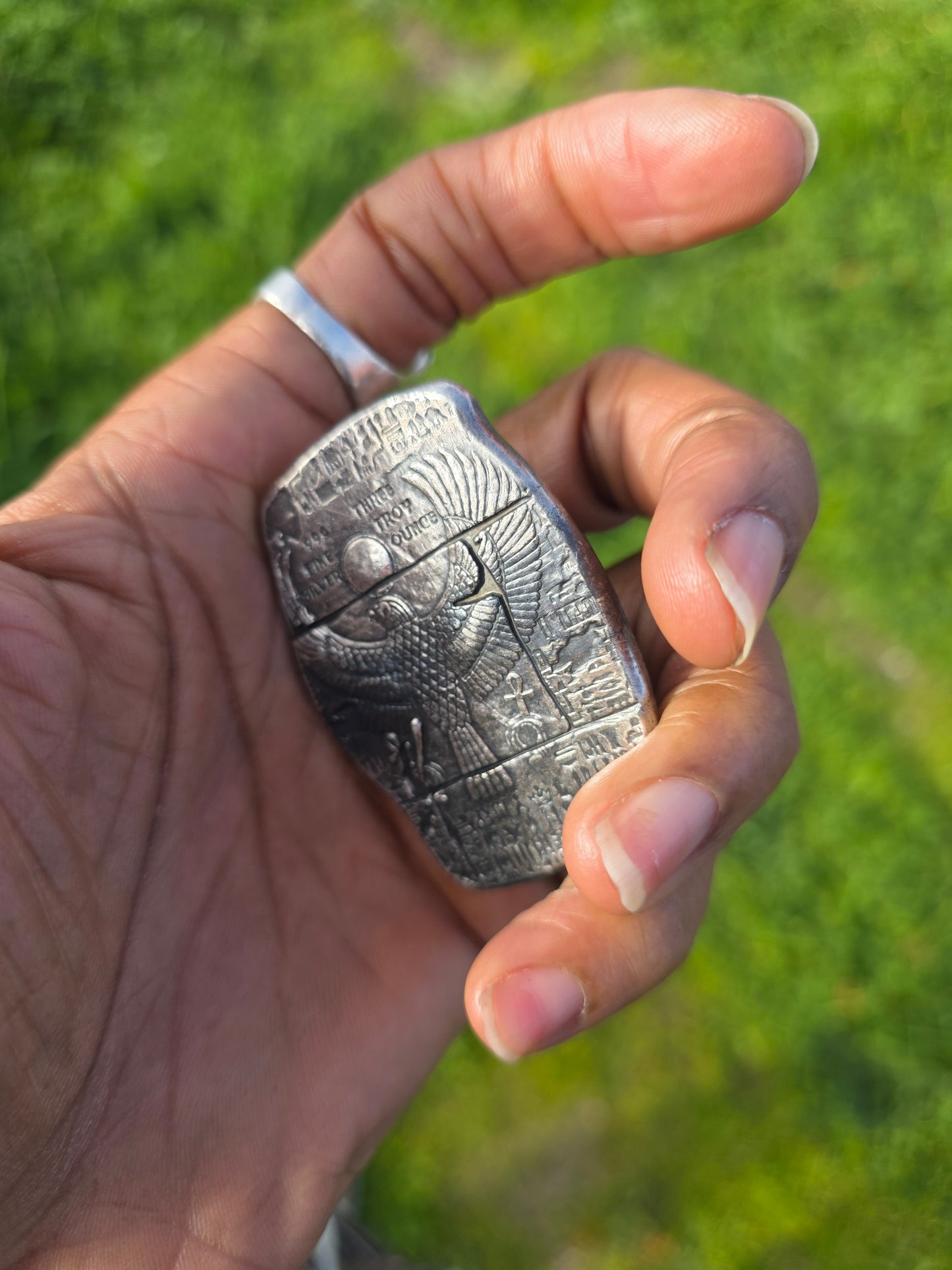 
                  
                    (3 Oz) Kemetic / Egyptian, Heru / Horus🦅 God 👑 Monarch .999 Fine Silver
                  
                