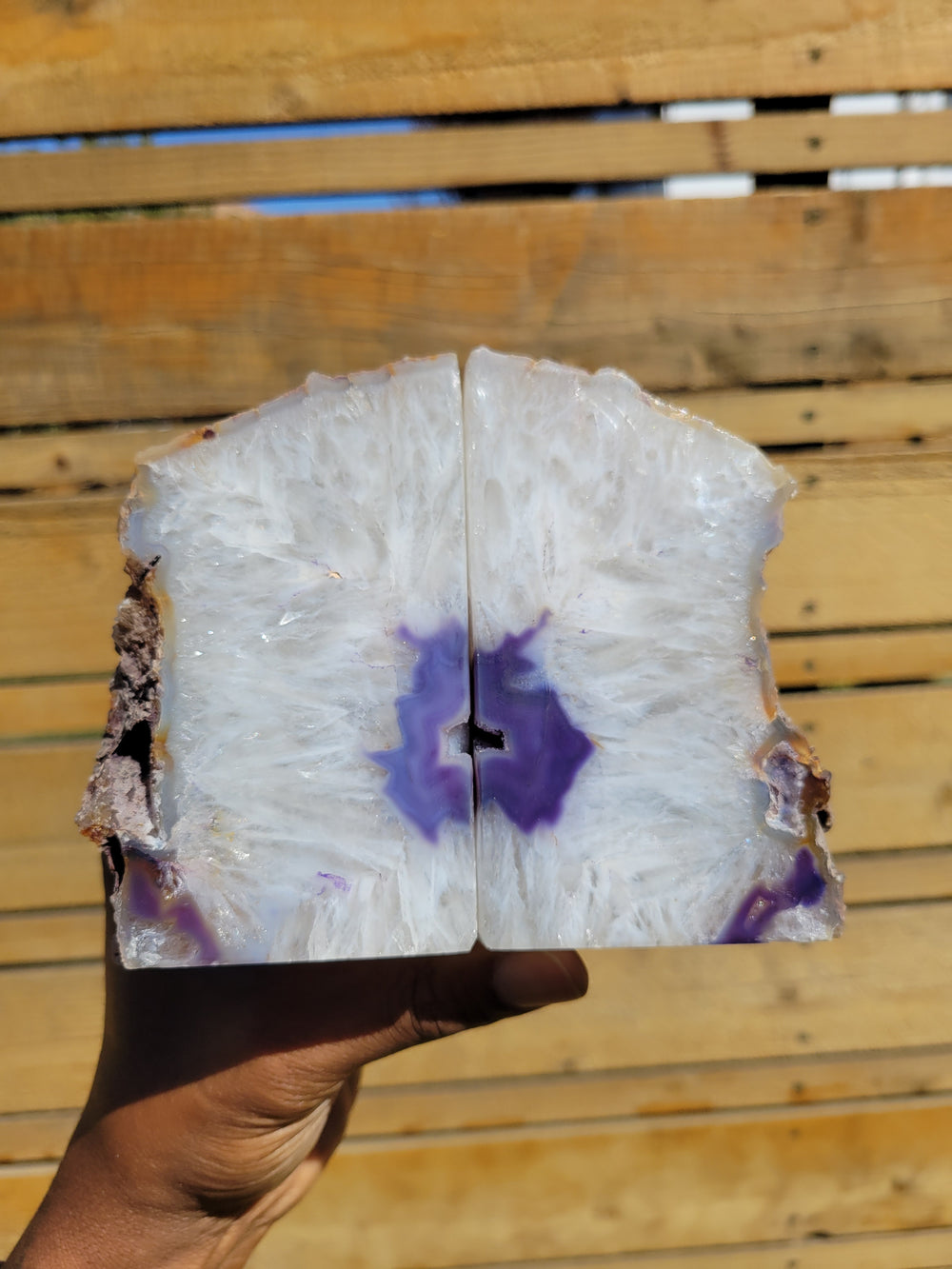 Blue Agate - (Sliced / Bookends)