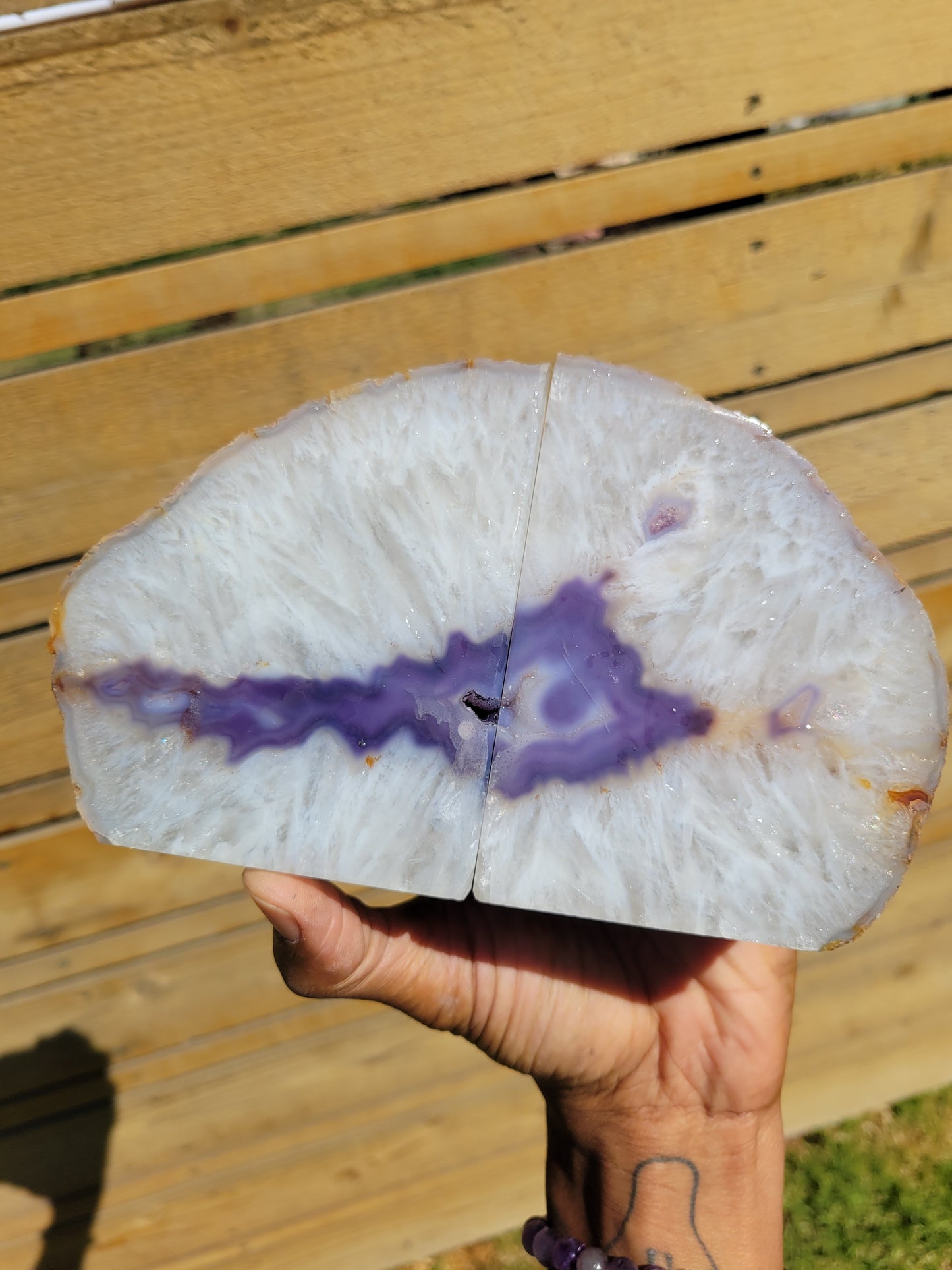 
                  
                    Blue Agate - (Sliced / Bookends)
                  
                