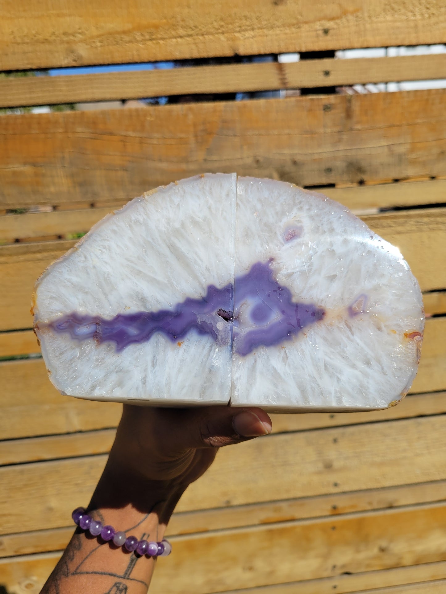 
                  
                    Blue Agate - (Sliced / Bookends)
                  
                